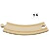 BRIO World 33342 – Large Curved Wooden Tracks | 4-Piece Toy Train Set Extension | Compatible with All BRIO Railway Toys | Safety Tested and Approved | Ideal for Kids Ages 3 and Up