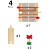 BRIO World 33388-4 Piece Railway Crossing Set | Fun and Interactive Wooden Train Accessory for Kids | Enhances Creativity and Motor Skills | FSC-Certified Eco-Friendly Toy for Ages 3 and Up