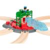 BRIO World 33476 – Turntable & Figure | 2 Piece Wooden Toy Train Accessory for Kids | Multiple Track Connection Points | Spacious Turntable | Poseable Train Engineer Figure | Ages 3 and Up