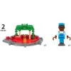 BRIO World 33476 – Turntable & Figure | 2 Piece Wooden Toy Train Accessory for Kids | Multiple Track Connection Points | Spacious Turntable | Poseable Train Engineer Figure | Ages 3 and Up