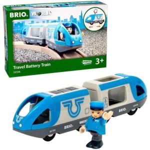 BRIO World – 33506 Travel Battery Train | 3-Piece, Battery-Operated Toy Train Set | Ideal for Kids Ages 3 and Up | Compatible with All BRIO Train Sets