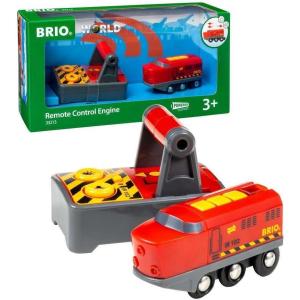 BRIO World 33213 – Remote Control Train Set | Wooden Toy for Kids | Enhances Logical Thinking | Compatible Railway Toys | Ideal for Ages 3 and Up(Train Engine)
