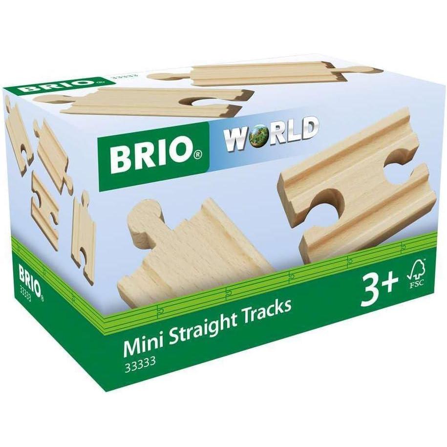 imageBrio World 333334Piece Mini Straight Tracks Versatile Wooden Train Set Extension Ideal for Kids Aged 3 amp Up Compatible with Brio Railway Toys FSC Certified for Sustainable Forestry