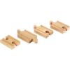 Brio World 33333-4-Piece Mini Straight Tracks | Versatile Wooden Train Set Extension | Ideal for Kids Aged 3 & Up | Compatible with Brio Railway Toys | FSC Certified for Sustainable Forestry
