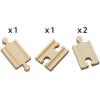 Brio World 33333-4-Piece Mini Straight Tracks | Versatile Wooden Train Set Extension | Ideal for Kids Aged 3 & Up | Compatible with Brio Railway Toys | FSC Certified for Sustainable Forestry