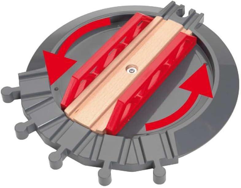 imageBRIO World 33736 Grand Roundhouse Ultimate Train Set Accessory Accommodates 5 Trains Rotating Switch Turntable Compatible with All Railway Toys Perfect for Kids Ages 3Grand Roundhouse