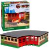 BRIO World – 33736 Grand Roundhouse – Ultimate Train Set Accessory | Accommodates 5 Trains | Rotating Switch Turntable | Compatible with All Railway Toys | Perfect for Kids Ages 3+(Grand Roundhouse)