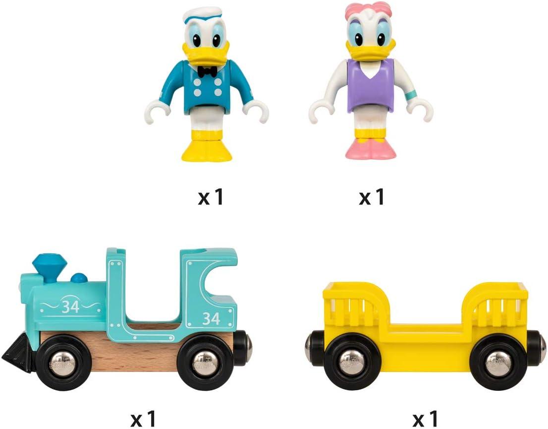 imageBRIO 32260 Disney Mickey and Friends Donald amp Daisy Duck Train Wooden Toy Train Set for Kids Age 3 and Up Amazon ExclusiveDonald Daisy Duck Train