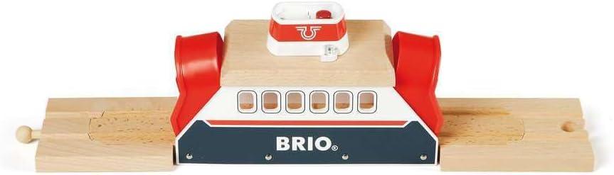 imageBRIO World 33569 Ferry Ship 3 Piece Wooden Toy Train Set for Kids Interactive Light and Sound Features Compatible with All BRIO Train Tracks Ideal for Ages 3 and Up