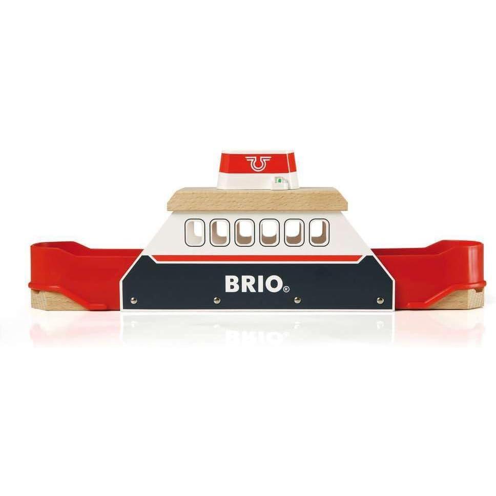 imageBRIO World 33569  Ferry Ship  3 Piece Wooden Toy Train Set for Kids  Interactive Light and Sound Features  Compatible with All BRIO Train Tracks  Ideal for Ages 3 and Up
