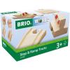 BRIO World 33385 – Stop and Ramp Track – 4 Piece Wooden Toy Train Accessory for Kids Ages 3 and Up