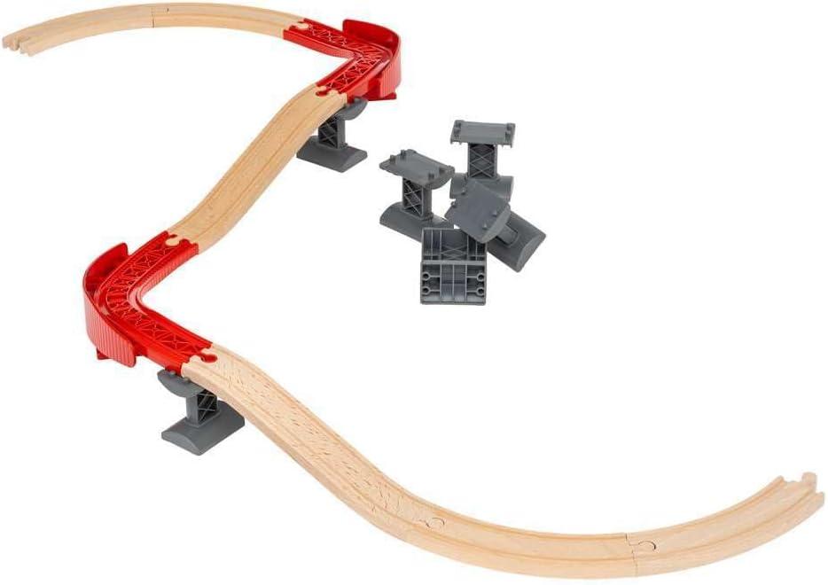 imageBRIO Ascending Curves Track Pack Expertly Crafted Railway Expansion FSCCertified Beech Wood Enhances Motor Skills Perfect for Kids Aged 3