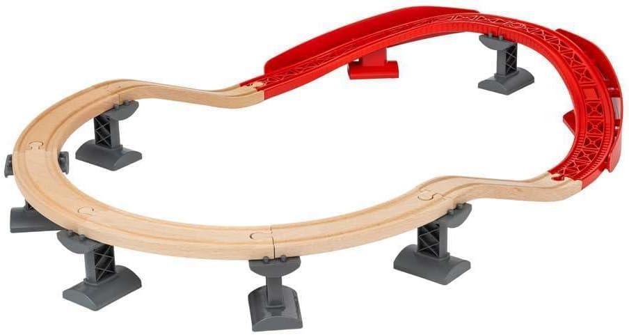 imageBRIO Ascending Curves Track Pack Expertly Crafted Railway Expansion FSCCertified Beech Wood Enhances Motor Skills Perfect for Kids Aged 3