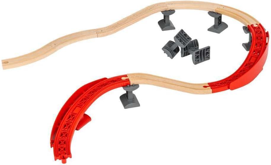 imageBRIO Ascending Curves Track Pack Expertly Crafted Railway Expansion FSCCertified Beech Wood Enhances Motor Skills Perfect for Kids Aged 3