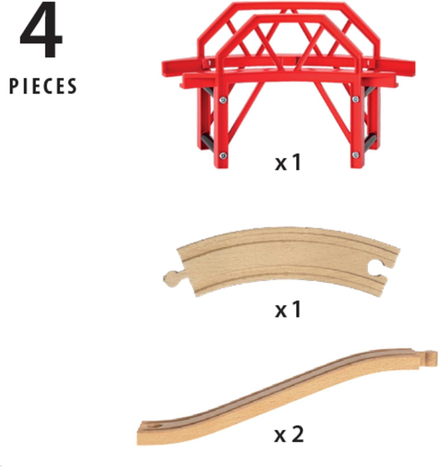 imageBRIO World Curved Bridge for Kids Age 3 Years and up Compatible with All Train Sets