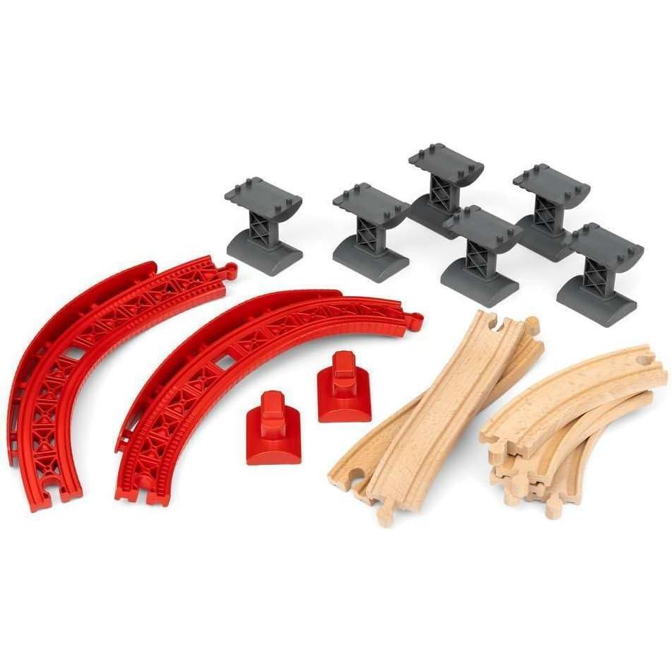 imageBRIO Ascending Curves Track Pack Expertly Crafted Railway Expansion FSCCertified Beech Wood Enhances Motor Skills Perfect for Kids Aged 3