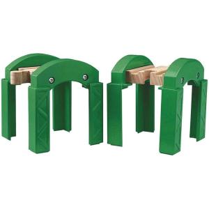BRIO World – 33253 Stacking Track Supports | 2 Piece Toy Train Accessory for Kids Age 3 and Up , Green(Train Accessory)