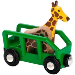 BRIO World – 33724 Giraffe and Wagon Set | Imaginative Play Toy Train Accessory for Kids | FSC-Certified Wood | Engineered for Toddlers 3 and Up, Green