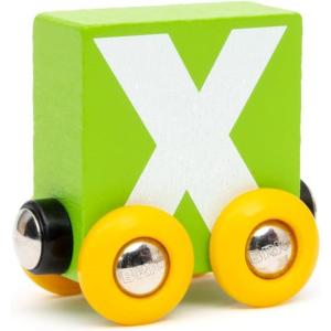 BRIO – Letter Train X | Wooden Train Set Accessory Toy for Kids Age 2 Years Up