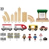 BRIO World – 33209 Rail & Road Travel Set | 33 Piece Train Toy with Accessories and Wooden Tracks for Kids Ages 3 and Up