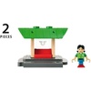 BRIO World 33840 – Record & Play Train Station – 2 Piece Wooden Toy Train Accessory for Kids Ages 3 and Up
