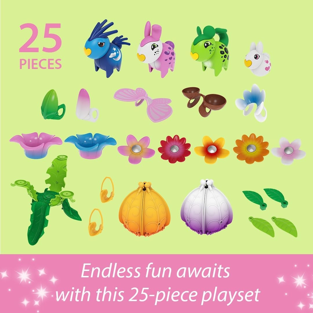 image:imageBRIO Flora Flower Village 25Piece Interactive Build amp Decorate Playset for OpenEnded Imaginative Play Ages 3