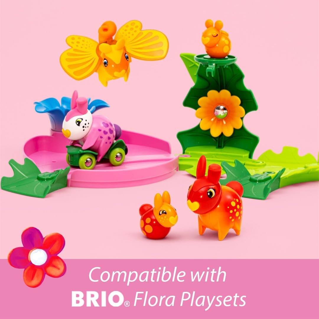 image:imageBRIO Flora Zinnia amp Peach Figures 2Piece Character amp Buddy Set Nature Inspired Imaginative Play for Girls and Boys Ages 3
