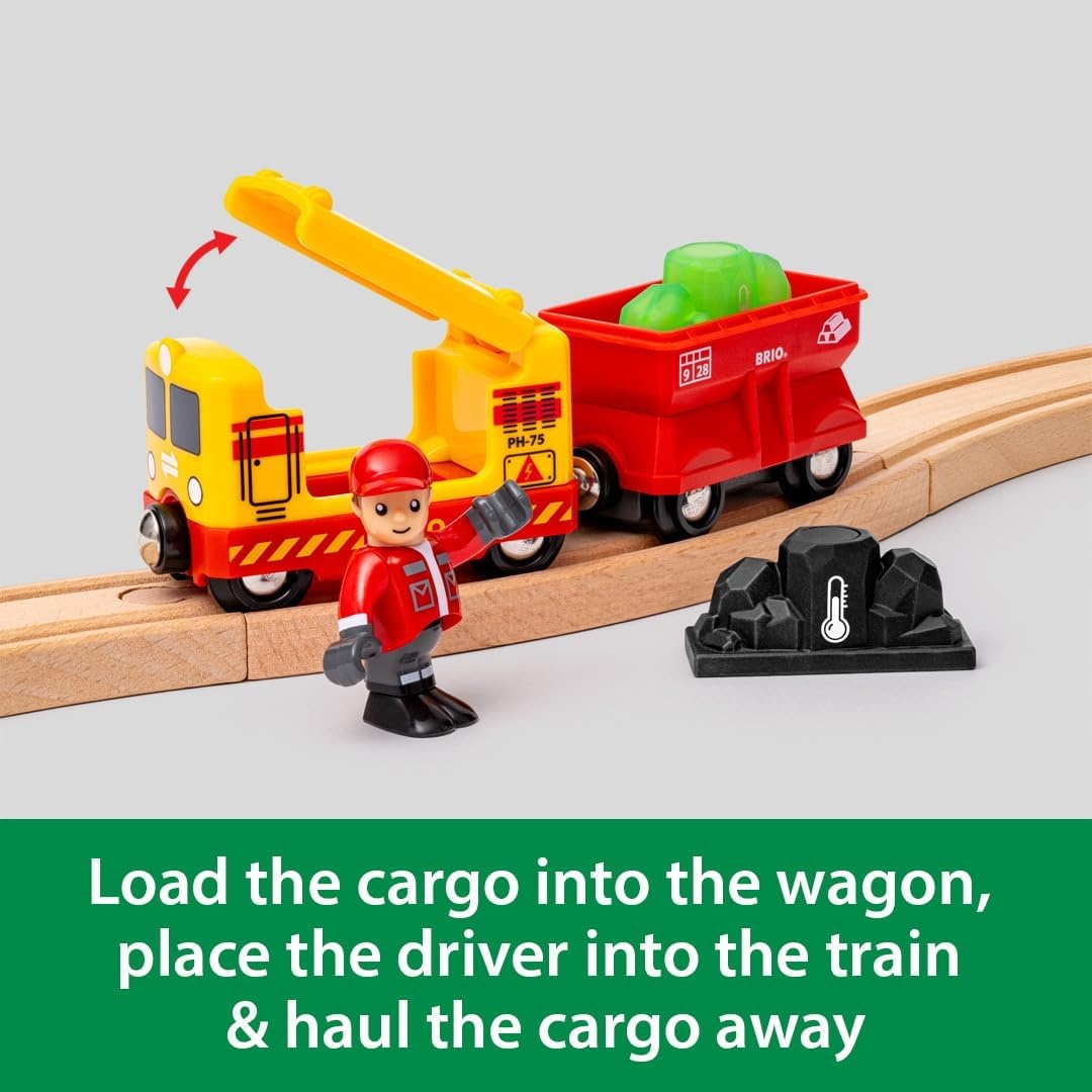 image:imageBRIO World Cargo Gemstone Set 14Piece FSCCertified Wooden Train Set ColorChanging Gem Cargo and Mine Works with All BRIO Train Sets Ages 3