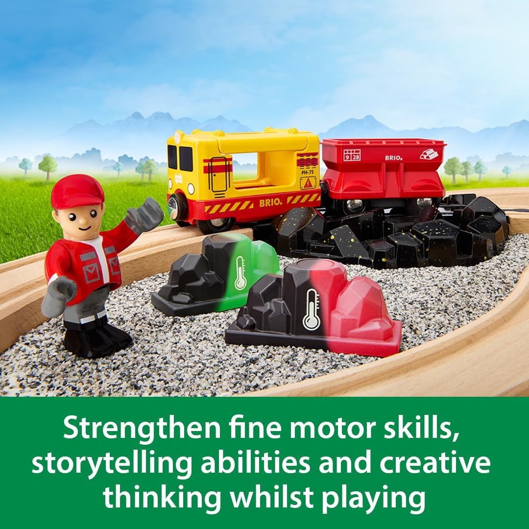image:imageBRIO World Cargo Gemstone Set 14Piece FSCCertified Wooden Train Set ColorChanging Gem Cargo and Mine Works with All BRIO Train Sets Ages 3