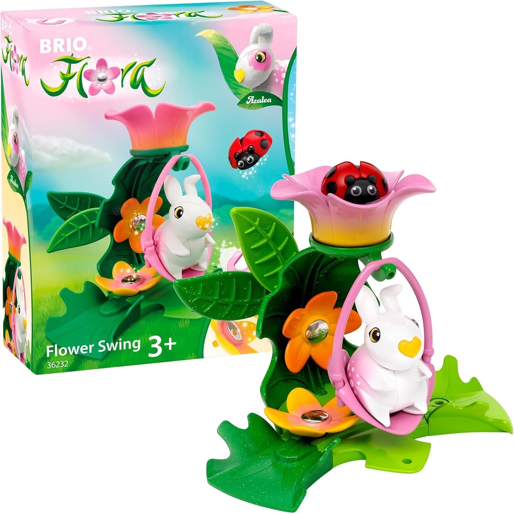 image:imageBRIO Flora Azalea Flower Swing  Charming 11Piece Interactive Build amp Decorate Playset for Imaginative Play  Ages 3