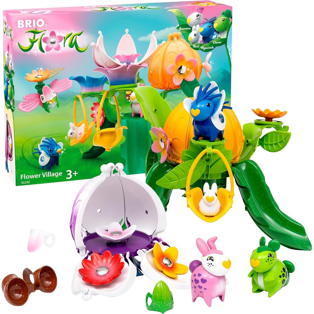 image:imageBRIO Flora Flower Village 25Piece Interactive Build amp Decorate Playset for OpenEnded Imaginative Play Ages 3