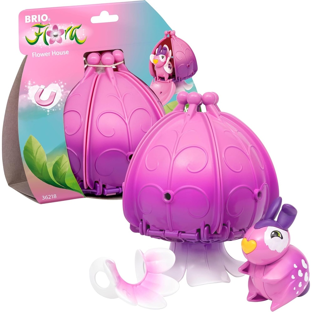 image:imageBRIO Flora Heather Flower House Charming 4Piece Interactive Build amp Decorate Playset for OpenEnded Imaginative Play Ages 3