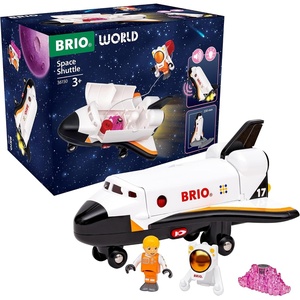 BRIO World Space Shuttle – 5-Piece Interactive Space Vehicle Playset with Lights & Sound – Astronaut Figure with Magnetic Accessories – Works with All World Railway Sets – Kids Ages 3 & Up